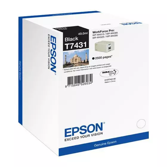 Cartouche EPSON T7431 (T7431) noir - cartouche d'encre de marque EPSON