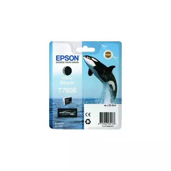 Cartouche EPSON T7608 (Orque) noir mat - cartouche d'encre de marque EPSON