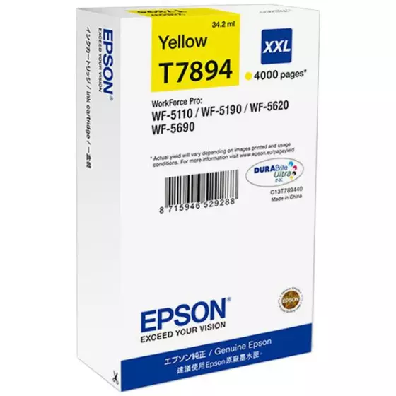 Cartouche EPSON T7894 (T7894) jaune - cartouche d'encre de marque EPSON