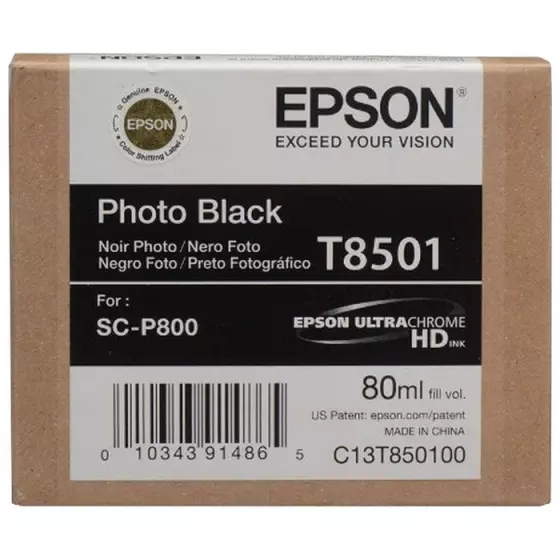 Cartouche EPSON T8501 (C13T850100) photo noir - cartouche d'encre de marque EPSON