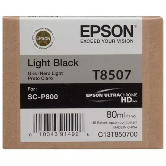 Cartouche EPSON T8507 (C13T850700) noir clair - cartouche d'encre de marque EPSON