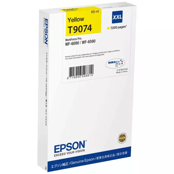 Cartouche EPSON T9074 (T9074) jaune - cartouche d'encre de marque EPSON