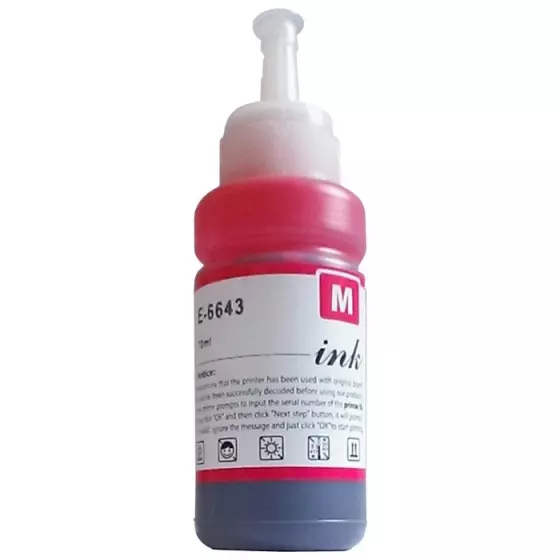 Bouteille d'encre Compatible EPSON T6643 (C13T66434A) magenta