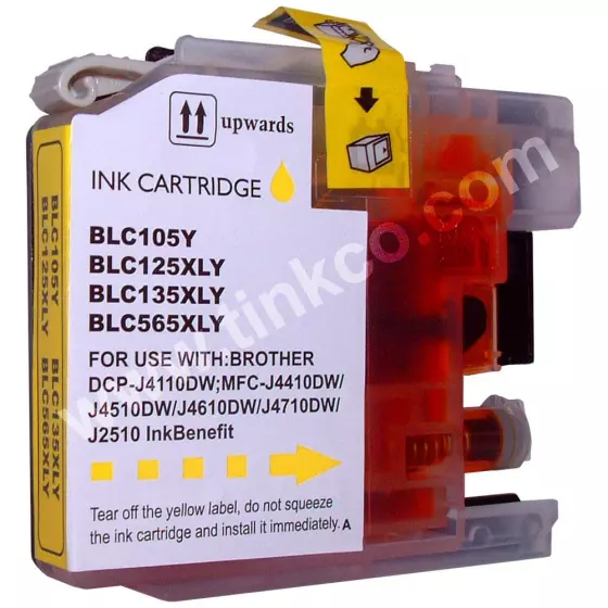 Cartouche Compatible BROTHER LC125XL-Y jaune - Cartouche d'encre Compatible BROTHER