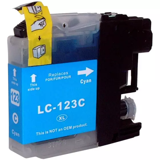 Cartouche Compatible BROTHER LC123C cyan - Cartouche d'encre Compatible BROTHER
