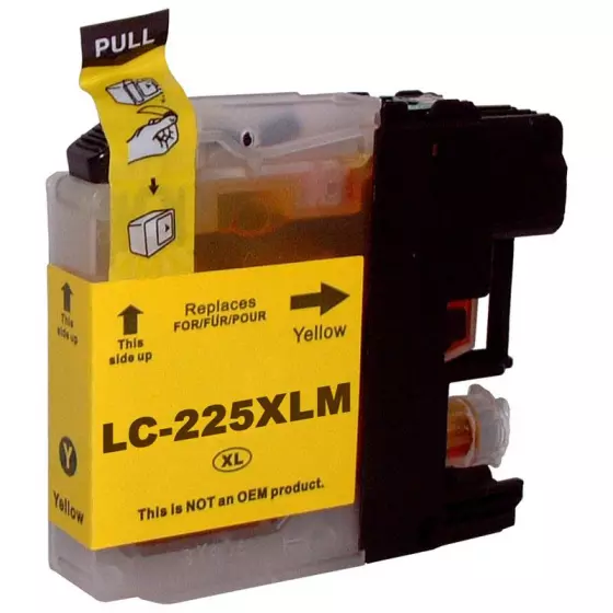 Cartouche Compatible BROTHER LC225XLY jaune - Cartouche d'encre Compatible BROTHER