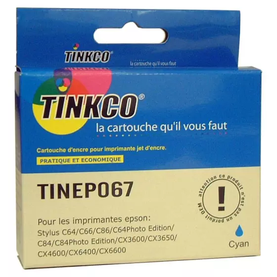Cartouche générique de qualité Tinkco TINEP067 cyan