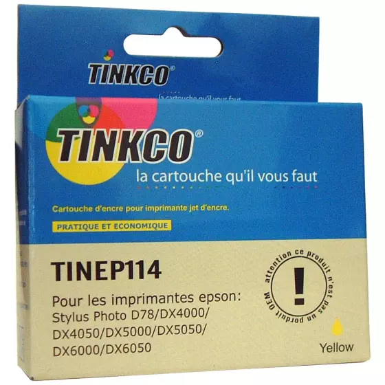 Cartouche Compatible EPSON T0714 jaune - cartouche d'encre compatible EPSON Guépard