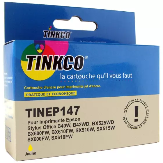 Cartouche Compatible EPSON T1004 jaune - cartouche d'encre compatible EPSON Rhinocéros