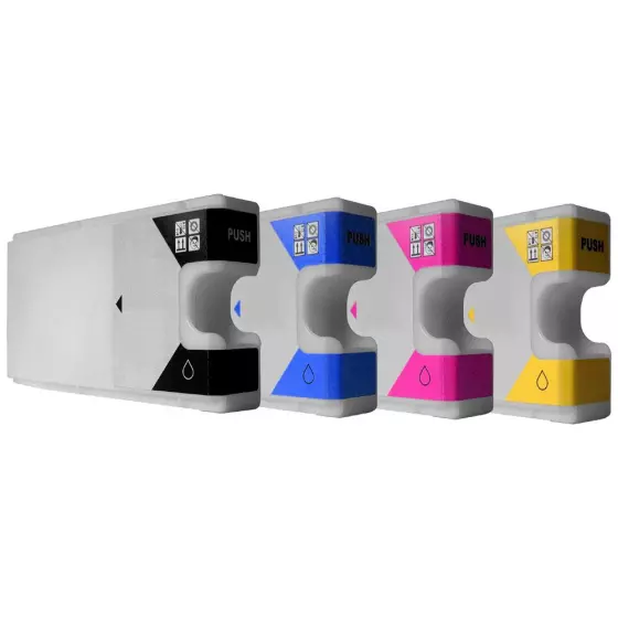 Lot de 4 cartouches génériques équivalentes aux modèles XL Epson T7901 / T7902 / T7903 / T7904