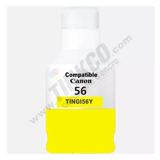 Bouteille Compatible CANON GI-56Y (4432C001) jaune - bouteille d'encre compatible CANON
