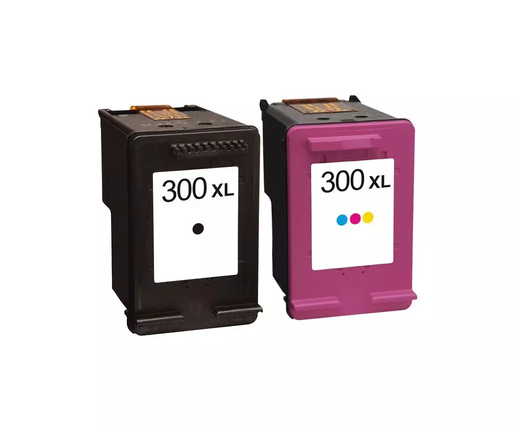 Kit Cartouches HP 300XL + 300CLXL Compatible NOPAN-INK - Noir & Couleur - Neuf Sous Emballage