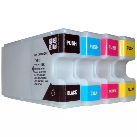 PRIX KO : pack de 4 cartouches génériques noire & couleur pour imprimantes Epson