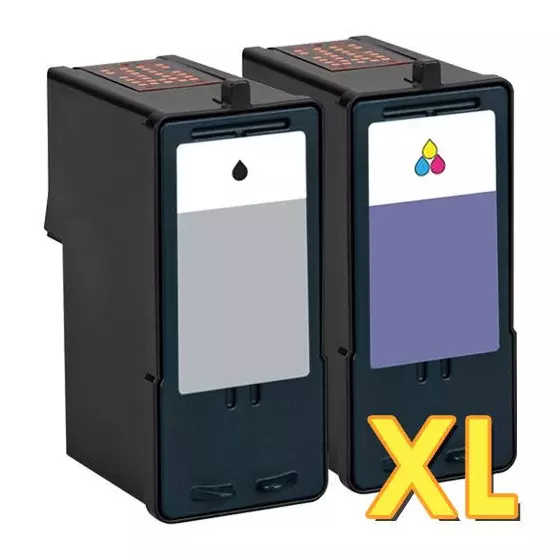Lexmark 36XL / 37XL - Pack de 2 cartouches génériques équivalentes aux modèles Lexmark n°36 XL et n°37 XL noire et couleur