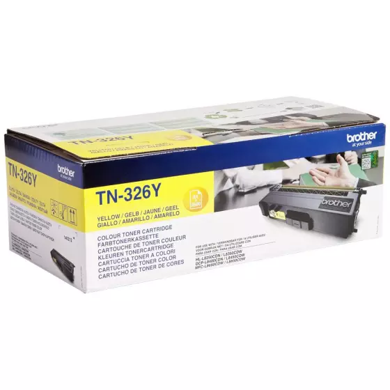 Toner BROTHER TN326Y (TN-326Y) jaune de 3500 pages - cartouche laser de marque BROTHER