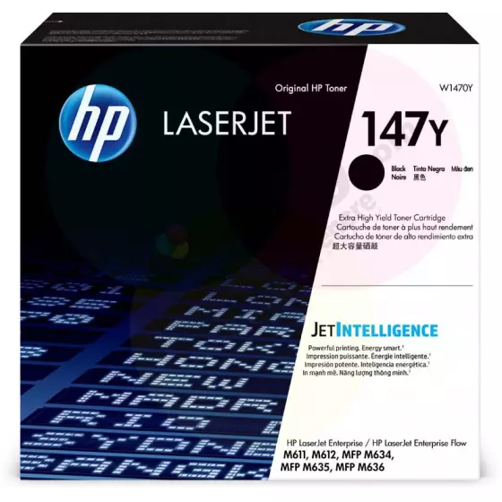 Toner HP 147Y (W1470Y) noir de 42000 pages - cartouche laser de marque HP