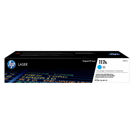 HP 117A - Toner de marque HP W2071A cyan - 700 pages