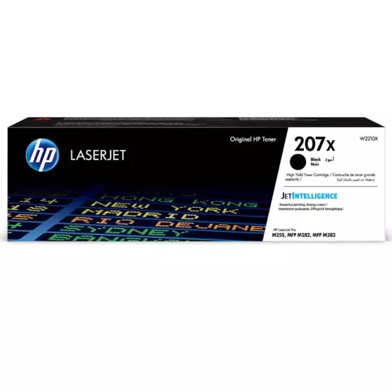 Toner HP 207X noir de 3150 pages - cartouche laser de marque HP W2210X