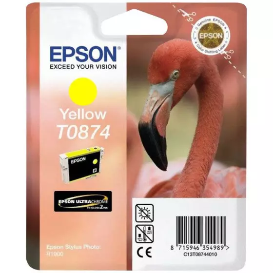 Cartouche EPSON T0874 (C13T08744010) jaune - cartouche d'encre de marque EPSON