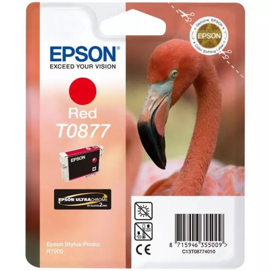 Cartouche EPSON T0877 (C13T08774010) rouge - cartouche d'encre de marque EPSON