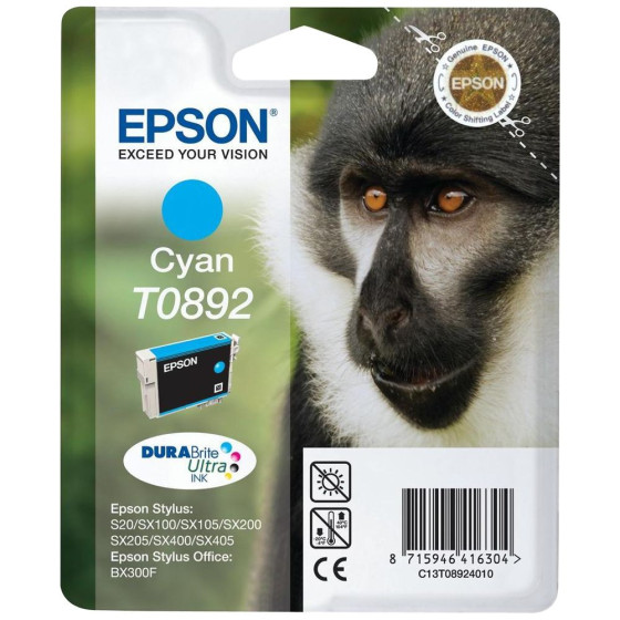 Epson T0892 - Cartouche de marque Epson T0892 C13T08924010 cyan (singe / T892)