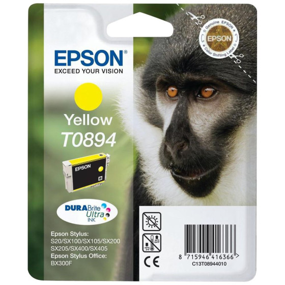 Epson T0894 - Cartouche de marque Epson T0894 C13T08944010 jaune (singe / T894)