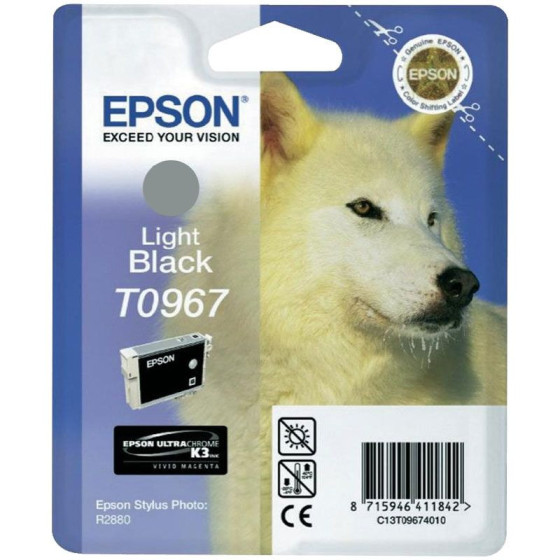 Epson T0967 - Cartouche de marque Epson T0967 C13T09674010 grise (loup / T967)