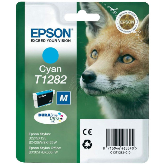 Epson T1282 - Cartouche de marque Epson C13T128240 cyan (renard)