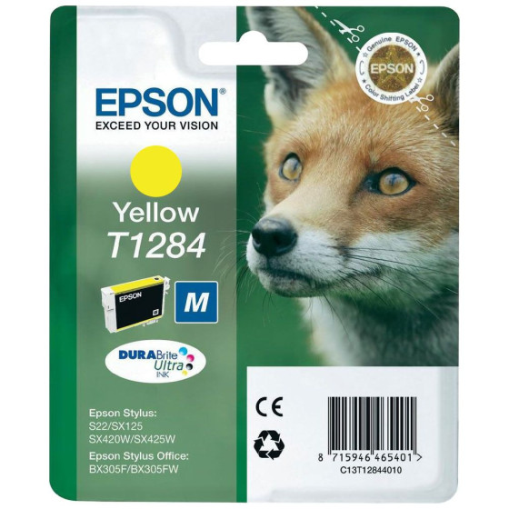 Epson T1284 - Cartouche de marque Epson C13T128440 jaune (renard)