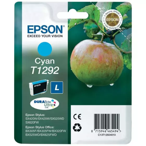 Cartouche EPSON T1292 Pomme cyan - cartouche d'encre de marque EPSON